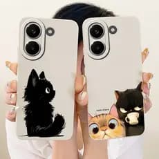 Para Xiaomi Poco X8 Pro 5G Lente Capa Protetora PocoX8 Max X8Pro Gato Bonito Dos Desenhos Animados Macio Silicone Caso D