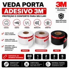 Fita Veda Fresta de Porta Transparente Adesivo 3mJanela Portão Protege de Insetos Escorpiões Baratas