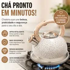Chaleira de inox Para Café Cha Agua Quente Rapido Fogão Normal Indução Premium Presente Festa Brasil