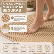 Tapete Antiderrapante Por Metro PVC Drenante Piscina Banheiro Sauna Área Molhada Lavanderia Box