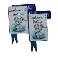 25Un - Caixinhas de Batismo Religioso – Modelos de Mini Livros para Chocolates Bis (Kit 25)