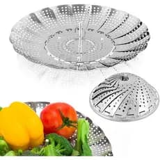 Cesta De Vaporizador De Vegetais Para Cozinhar Alimentos Retratil