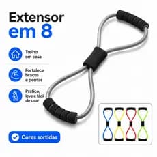 Elastico Extensor De Tensao Nivel Medio Formato 8 Para Exerc