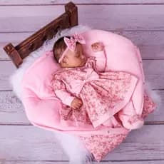 Saída De Maternidade Rosa Menina Com Saco De Dormir Luxo Enxoval de bebe