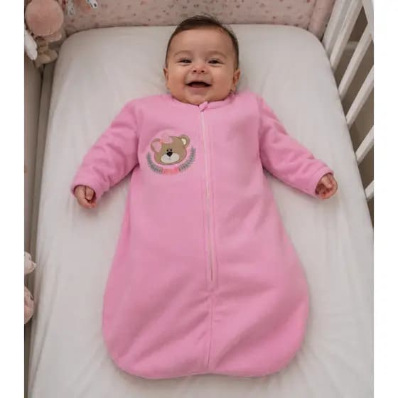 Saco de Dormir Casulo com Ziper para Bebê Menina ou Menino Enxoval Pijama