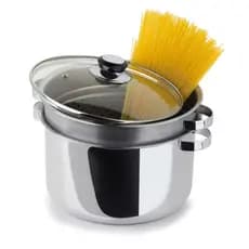 Panela Espagueteira inox 7,2 Litros Escorredor Tampa Panela Inox Alta qualidade Fervedor