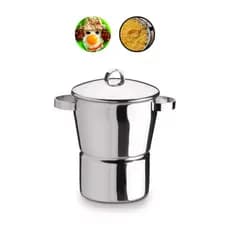 Cuscuzeira Aço Inox para Fogão de Indução Aparelho Para Cuscuz 3 Litros Alça o Melhor Pratico e Portatil