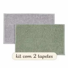 Kit 2 Tapete Bolinha Banheiro Antiderrapante Absorvente Microfibra Combo Barato Saída Box Piso Macio