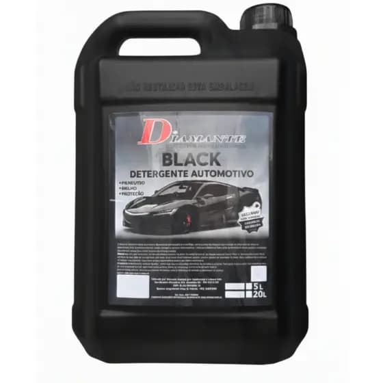 Detergente Automotivo Black – Para carros pretos e cores fortes 5L + Luva (Shampoo automotivo)