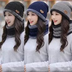Conjunto Inverno Gorro Touca Cachecol Gola Pelinho Quente Frio Unissex Inverno 2026