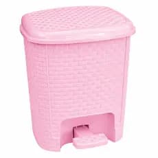Lixeira Monte Líbano Rattan Bebê E Mamãe 6 Litros Rosa