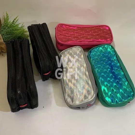 Estojo PU Metalizado 2e 3 Divisórias - Win Paper / WX Gift