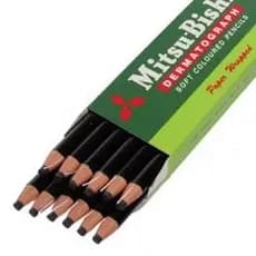 Lápis Dermatográfico 7600  Preto/ Marrom/ Branco Unidade - Mitsubishi / WX Beleza