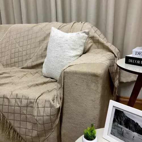 Xale Manta para Sofá Grande Premium 2 Lugares Decorativa Protetora