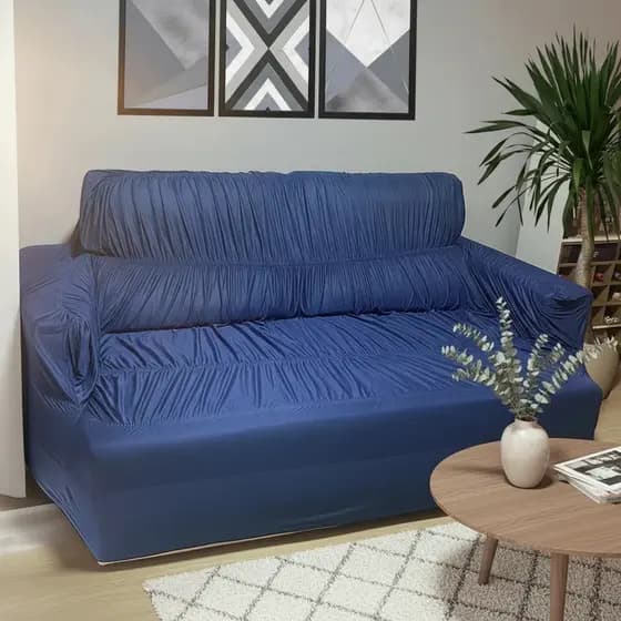 Capa de Sofa Retratil 3 Lugares 2,30m x 1,10m Resistente Malha Gel Elasticada 100% Poliester
