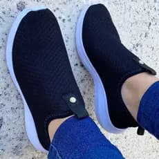 Tênis Feminino Academia Meia Casual Caminhada Corrida Confortável Macio Leve Calce Fácil Sem Cadarço