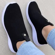 Tênis Feminino Meia Academia Casual Confortável Sem Cadarço Calce Fácil