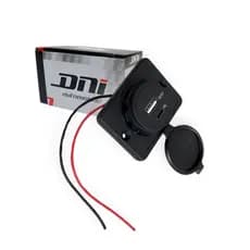 Tomada Carregador Veicular Quadrada USB Tipo C Bivolt 12/24v Tomada Duplo Veícular