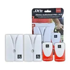 Kit 2 Alarme Campainha de Emergência para Banheiro PNE PCD e Idosos Sem Fio Bivolt DNI4241