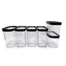Conjunto Potes Herméticos - Monte seu kit - 4 potes 1,5L 2 Potes 1L
