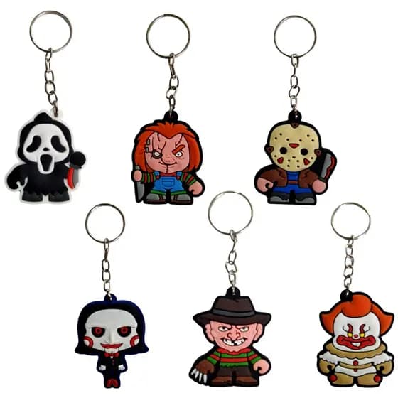 Chaveiro Emborrachado Alto Relevo Terror - Pânico/ Jigsaw/ Chucky/ Freddy Krueger/ Jason Voorhees/ It a Coisa
