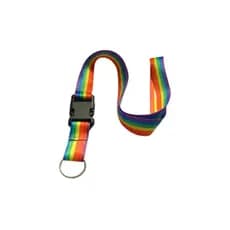 Cordão para Pescoço com Fecho Engate Rápido para Chave Crachá Chaveiro Arco-Íris LGBT