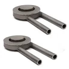 Kit 2 Queimador Duplo Longo Completo Para Fogão Industrial 17,5cm