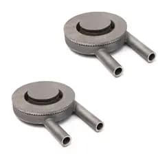 Kit 2 Queimador Duplo Curto Completo Para Fogão Industrial 17,5cm