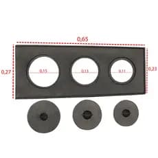 Chapa De Fogão De Lenha 3 Furos Ferro Fundido Modelo Mineira  65 X 27 X 23