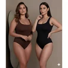 ​BODY Regata Feminino Suplex Decote Quadrado FORRO DUPLO Premium ZERO Transparência Colan Liso Básico