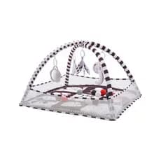 Tapete de Atividades Para Bebê Ginásio Sensorial Piscina de Bolinha Preto e Branco Maxi Baby