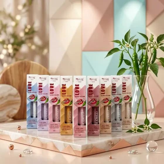 Kit com 2 Gloss Volume Chilli de 5ml - Max Love