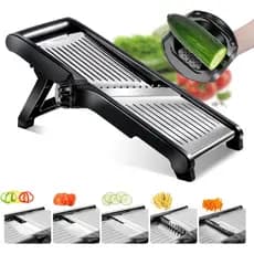 Mandoline Fatiador Profissional Ajustável Inox Cortador de Legumes Multifuncional Ralador de Verduras Cozinha Premium