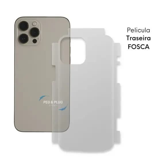 Pelicula Traseira Fosca Hidrogel extra fina p/ iPhone 11 12 13 14 15 16 17 Pro Max