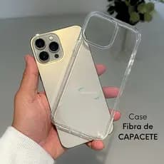 Case Capa Acrilica Transparente FIBRA de CAPACETE Rígida p/ 17 PRO MAX 11 12 13 14 15 16