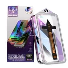 Pelicula Vidro Temperado Full Cover c/ Aplicador p/ iPhone XR 11 12 13 14 15 PRO MAX