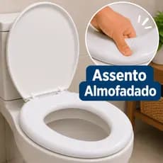 Assento Sanitário Tampa Vaso Almofadado Oval Deca Celite Logasa Incepa Universal