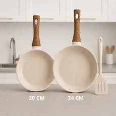 Kit 2 Frigideiras Antiaderente Cerâmica Indução 20 e 24cm Utensilios Cozinha