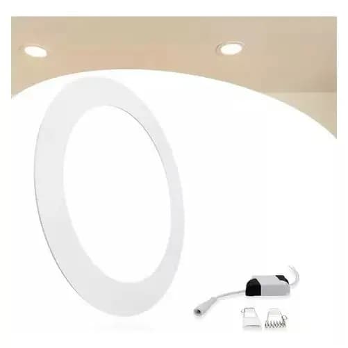 Kit 2 Plafon Embutir Redondo Led 12w Painel Bivolt 17x17