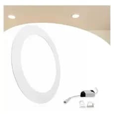 Kit 2 Plafon Embutir Redondo Led 12w Painel Bivolt 17x17