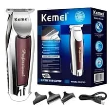 Máquina de Acabamento Kemei KM-9163 Cabelo Barba Bivolt USB