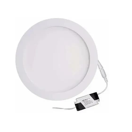 Kit 2 Painel Plafon Embutir Redondo Led 18w Bivolt 22x22