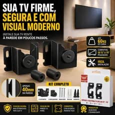 Suporte TV Fixo Universal 13 a 70 Polegadas Até 60kg VESA Parede Smart TV Altomex