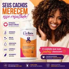 Ativador de Cachos  500ml Cachos dos Sonhos Creme para Pentear Definição Maciez Brilho Antifrizz
