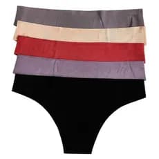 Kit Calcinhas Tanga Canelada Poliamida Leve e Confortável