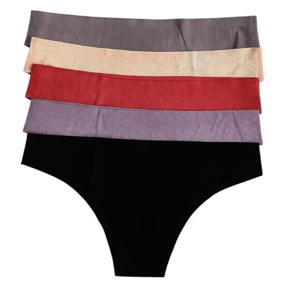 Kit 3 Calcinhas Canelada Poliamida Tanga Leve e Confortável
