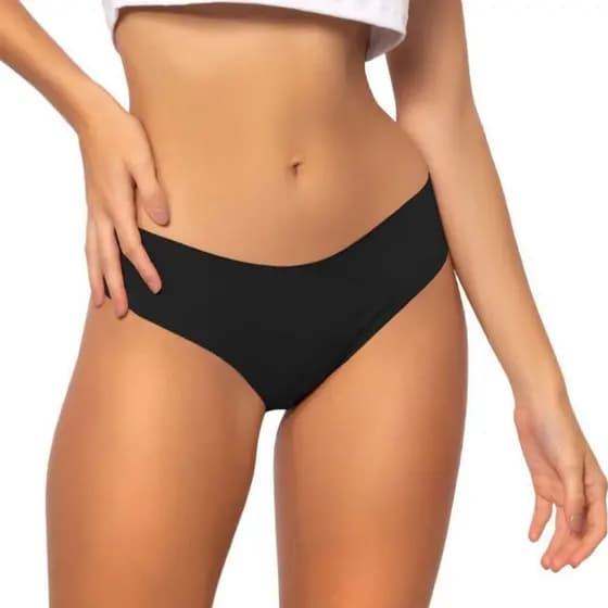 Kit 5 Calcinhas Preta Tanga Não Marca Sem Costura