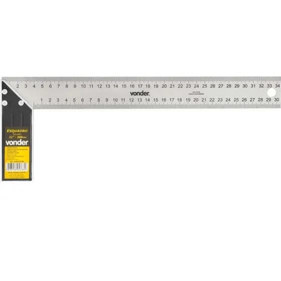 Esquadro para carpinteiro 12" com cabo de alumínio Vonder