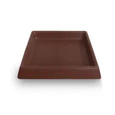 Prato Quadrado 24x24 Cm Coletor Aparador d'agua para Vasos de Plantas em Polietileno