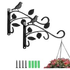 kit 2 Suporte Mão Francesa de Ferro para plantas Gancho Resistente para vaso Parede Decoração metal